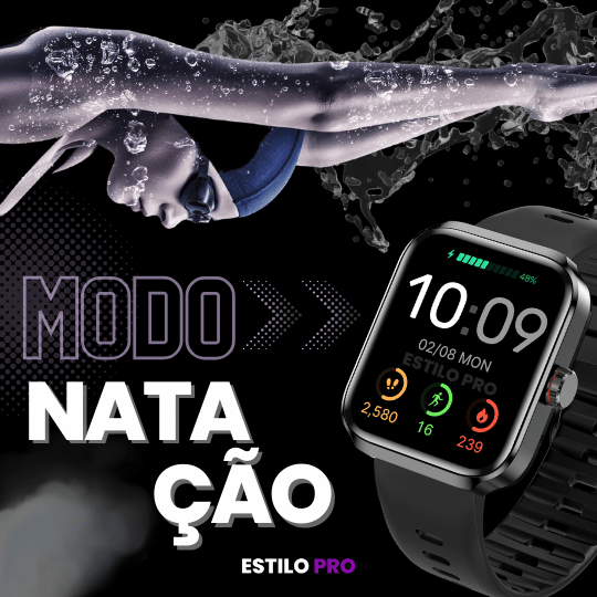 Smartwatch GEO PRO - GPS Integrado SINC. STRAVA + Pulseira e Película de Brinde